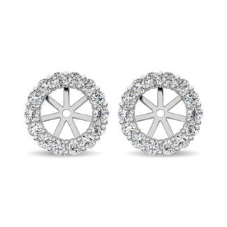14K White Gold Diamond 2/5 Ct.Tw. Earrings Jacket