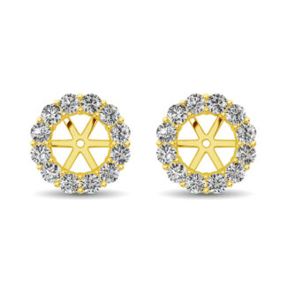 14K Yellow Gold Diamond 9/10 Ct.Tw. Earrings Jacket