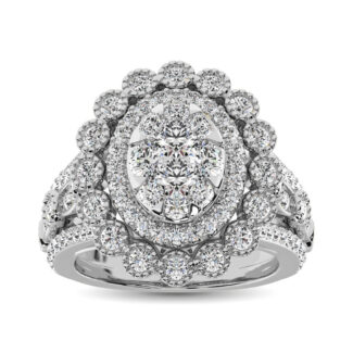 14K White  Gold 2 Ct.Tw. Diamond Engagement Ring