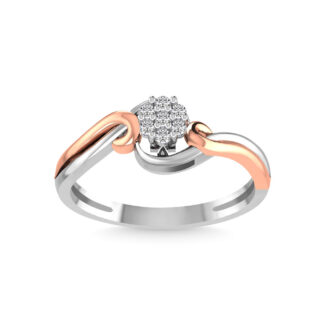 Diamond 1/10 Ct.Tw. Promise Ring in 10K Two Tone