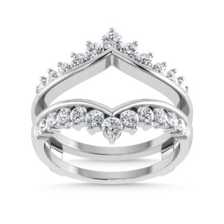 Diamond 3/4 Ct.Tw. Guard Ring in 10K White Gold