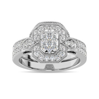 Diamond 3/4 Ct.Tw. Bridal Ring in 14K White Gold