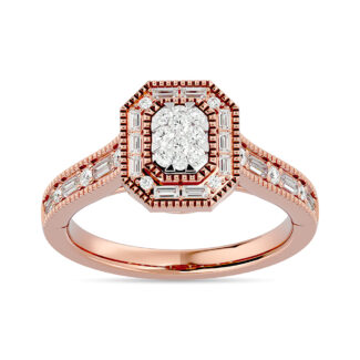 Diamond 1/2 Ct.tw Engagement Ring in 14K Rose Gold