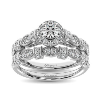 Diamond 3/4 Ct.Tw. Bridal Ring in 14K White Gold
