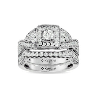 Diamond 1 Ct.Tw. Bridal Ring in 14K White Gold