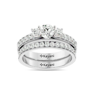 Diamond 1 Ct.Tw. Bridal Ring in 14K White Gold