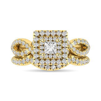 Diamond 1 Ct.Tw. Bridal Ring in 14K Yellow Gold