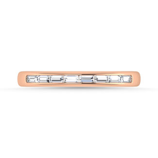 Diamond 1/4 Ct.Tw. Baguette Cut Anniversary Band in 14K Rose Gold