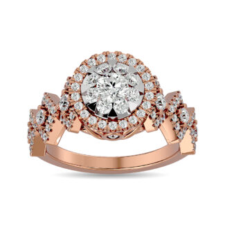 Diamond Engagement Ring 1 1/6 Ct.tw in 14K Rose Gold