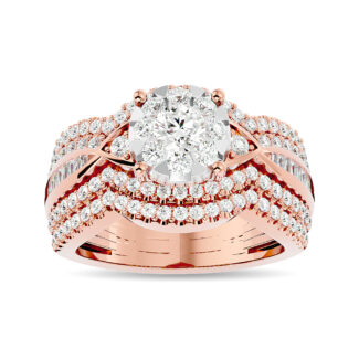 Diamond 1 1/2 Ct.Tw. Fashion Ring in 14K Rose Gold
