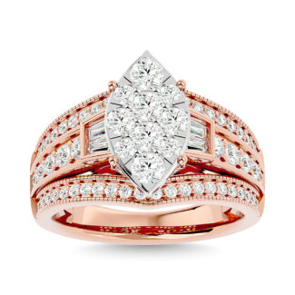Diamond Engagement Ring 1 1/2 Ct.tw in 14K Rose Gold