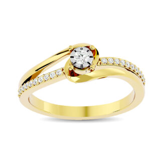 Diamond 1/6 Ct.tw Promise Ring in 10K Yellow Gold