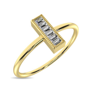 Diamond 1/20 Ct.tw Baguette Cut Fashion Ring in 10K Yellow Gold