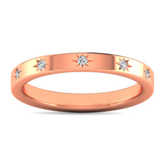 Diamond 1/20 Ct.tw Bar Ring in 10K Rose Gold