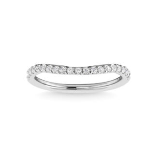 Diamond 1/4 Ct.Tw. Chevron Band in 14K White Gold