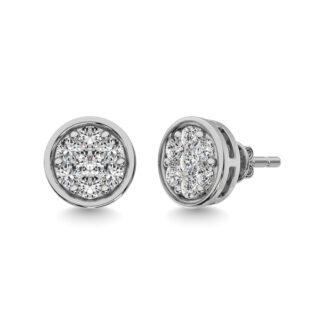 Diamond 1 Ct.tw Round Earrings in 14K White Gold