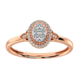 10K Rose Gold 1/5 Ct.Tw. Diamond Promise Ring