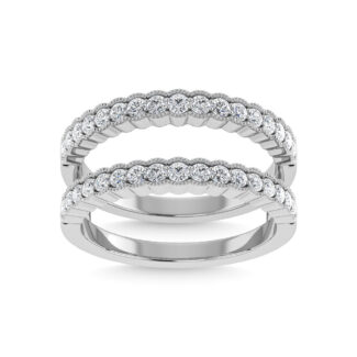 Diamond 1/2 Ct.Tw. Guard Ring in 14K White Gold