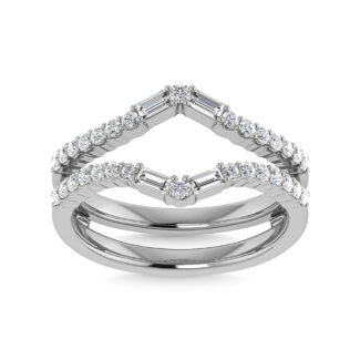 Diamond 3/8 Ct.Tw. Curve Guard Ring in 14K White Gold