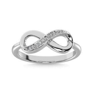 Diamond 1/20 Ct.Tw. Infinity Ring in Sterling Silver