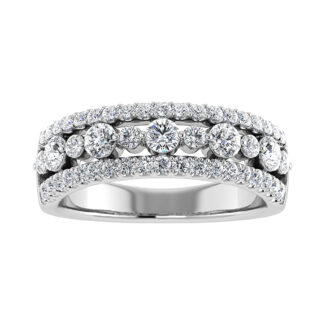 14K White Gold 1 Ct Ct.Tw. Diamond Fashion Band