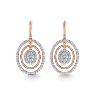 Diamond 1 1/2 Ct.Tw. Danglers Earrings in 10K Rose Gold