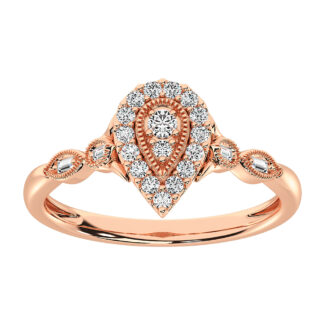 10K Rose Gold 1/4 Ct.Tw. Diamond Promise Ring