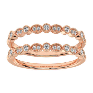 10K Rose Gold 1/2 Ct.Tw. Diamond Guard Ring