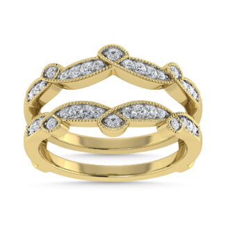 Diamond 1/4 Ct.Tw. Guard Ring in 14K Yellow Gold