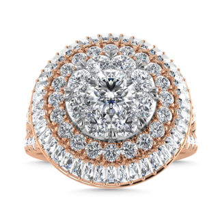Diamond 2 1/6 Ct.Tw. Engagement Ring in 14K Rose Gold