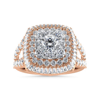 Diamond 2 1/3 Ct.Tw. Engagement Ring in 14K Rose Gold