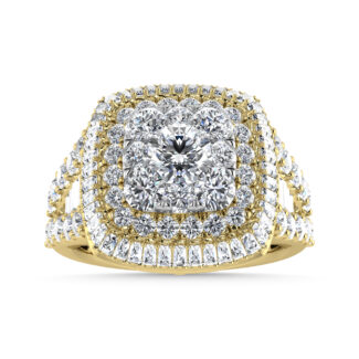 Diamond 2 1/3 Ct.Tw. Engagement Ring in 14K Yellow Gold