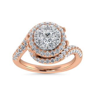 Diamond 1 7/8 Ct.Tw. Engagement Ring in 14K Rose Gold