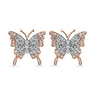 Diamond 1/3 Ct.Tw. Heart Earrings in 10K Two Tone