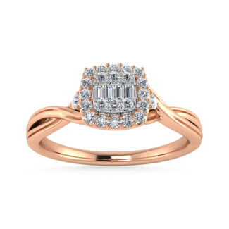 Diamond 1/6 Ct.Tw. Promise Ring in 10K Rose Gold