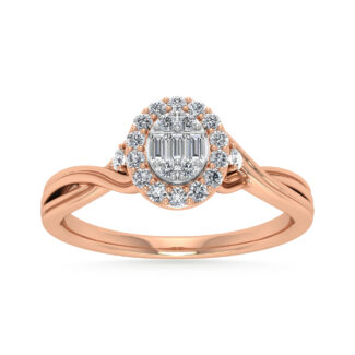 Diamond 1/8 Ct.Tw. Promise Ring in 10K Rose Gold
