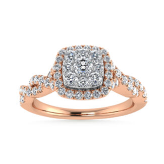 Diamond 1/2 Ct.Tw. Engagement Ring in 10K Rose Gold