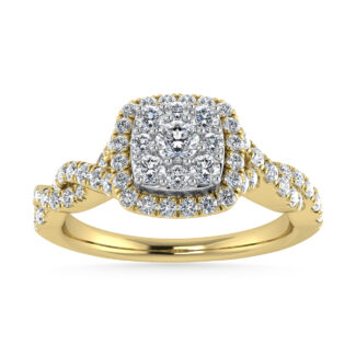 Diamond 1/2 Ct.Tw. Engagement Ring in 10K Yellow Gold