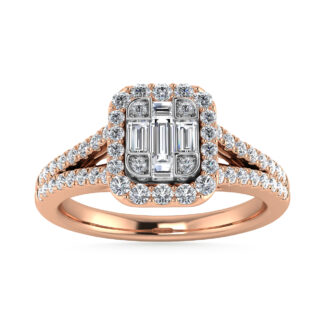 Diamond 3/8 Ct.Tw. Engagement Ring in 14K Rose Gold