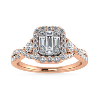 Diamond 3/8 Ct.Tw. Engagement Ring in 14K Rose Gold