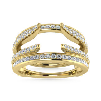 Diamond 1/3 Ct.Tw. Guard Ring in 14K Yellow Gold