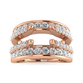 Diamond 1 Ct.Tw. Guard Ring in 14K Rose Gold
