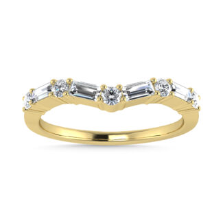 Diamond 1/3 Ct.Tw. Guard Ring in 14K Yellow Gold