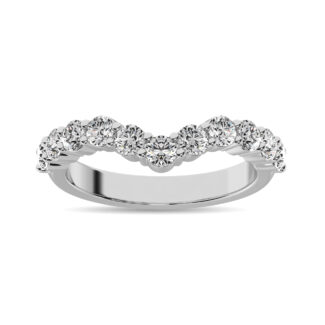Diamond 1 Ct.Tw. Diamond Chevron Band in 14K White Gold