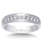 10K White Gold 1/4 Ct.Tw. Diamond Men?s Band