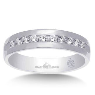 10K White Gold 1/4 Ct.Tw. Diamond Men?s Band