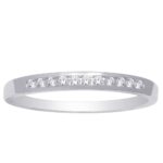 14K White Gold 1/4 Ct Diamond Ladies Machine Band