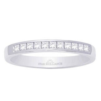 14K White Gold 1/4 Ct.Tw. Diamond Ladies Machine Band