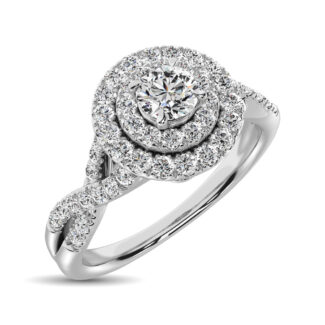 Diamond Engagement Ring 1/2 Ct.tw in 10K White Gold